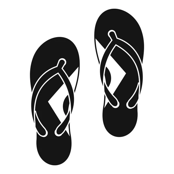 Flip-Flop-Sandalen Symbol, einfacher Stil — Stockvektor