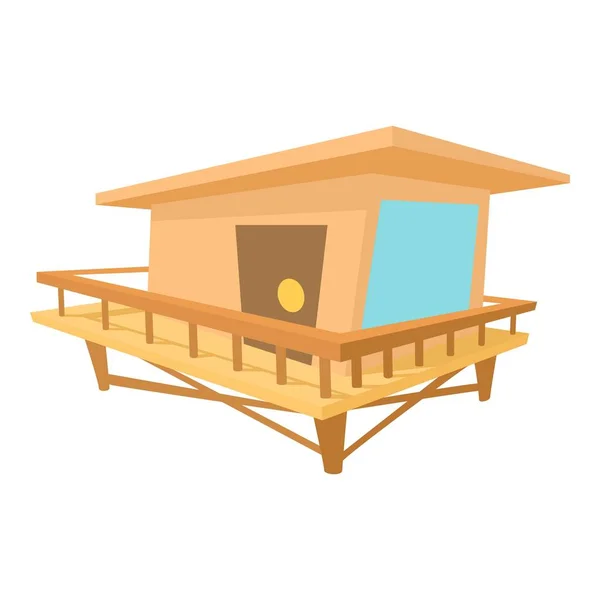 Stilt house icon, cartoon style — Stock Vector