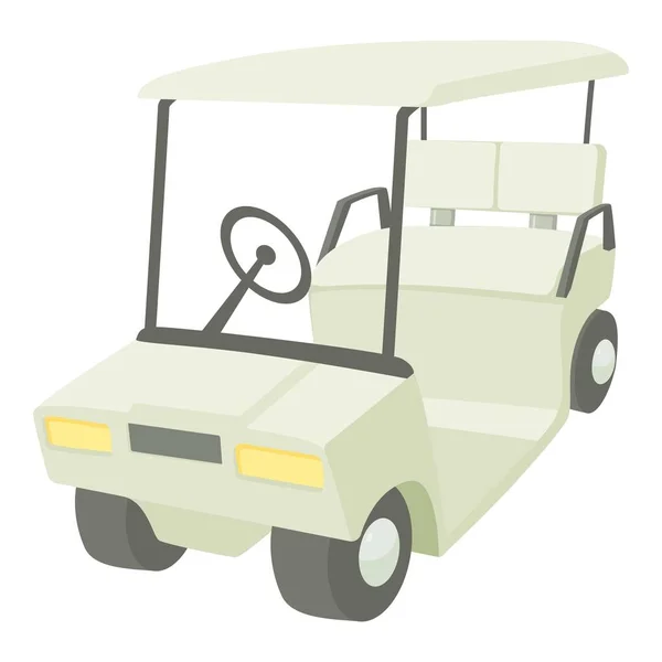 Golf auto pictogram, cartoon stijl — Stockvector