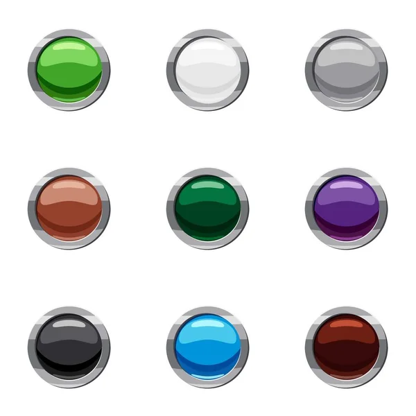 Buttons for clicks in internet icons set — Stock Vector