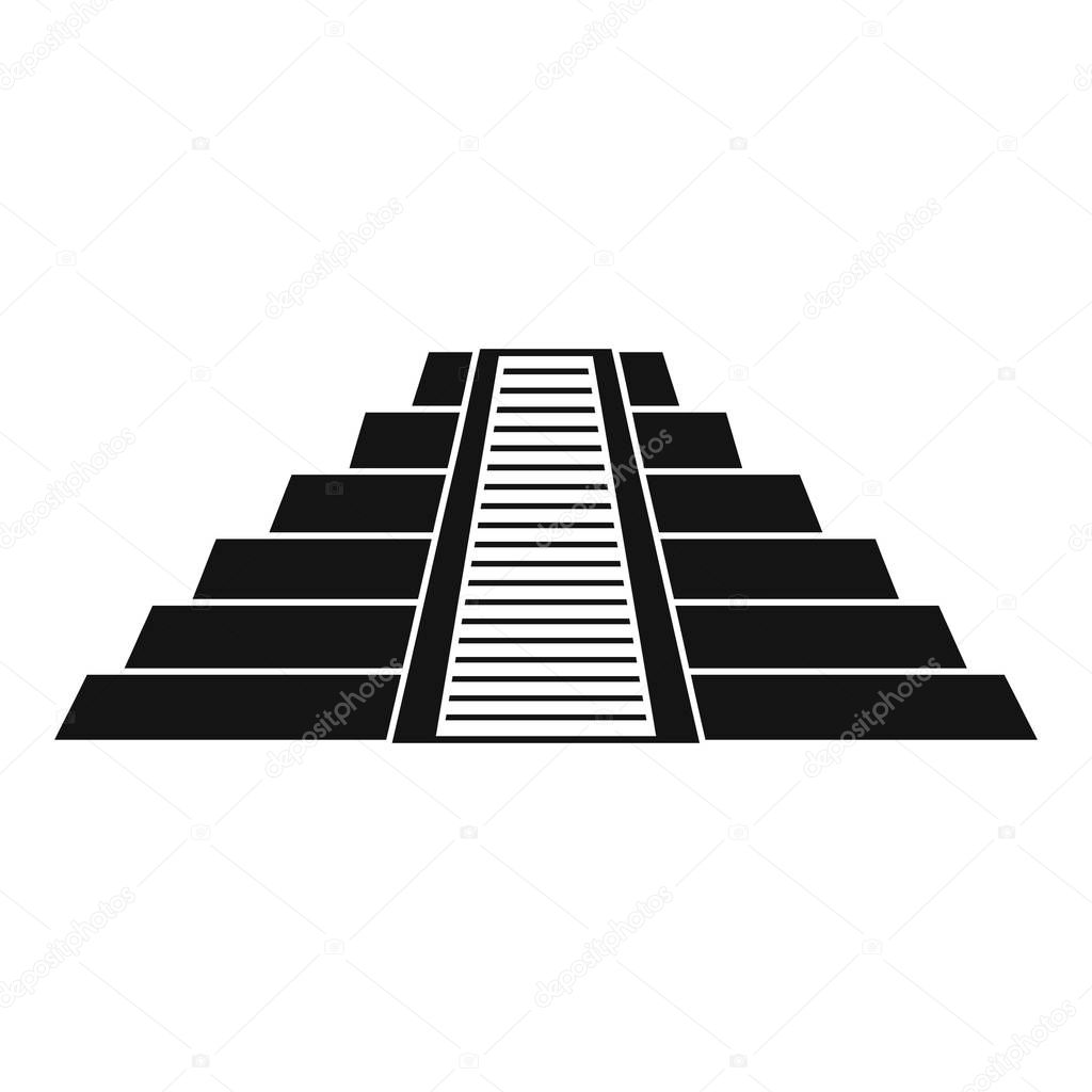 Ziggurat in Chichen Itza icon, simple style