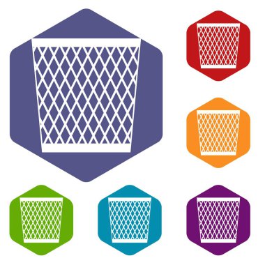 çöp kutusu simge seti