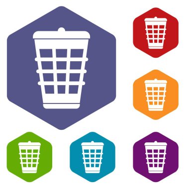 çöp kutusu simge seti