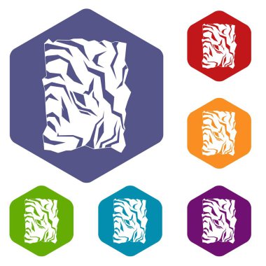 Buruşuk kağıt Icons set