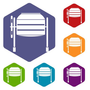 Beton Mikser Icons set