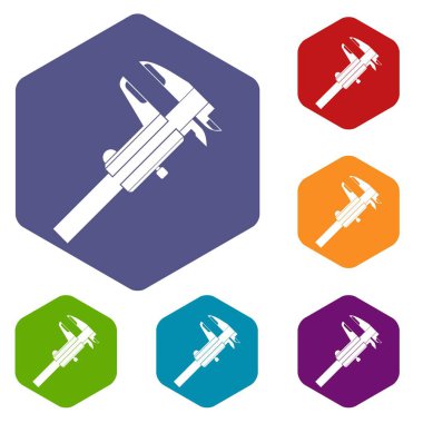 Çap pergeli Icons set