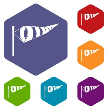 Rüzgâr tulumu Icons set