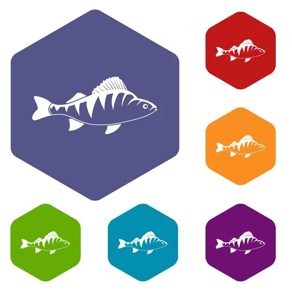 Zestaw ikon ryb — Wektor stockowy