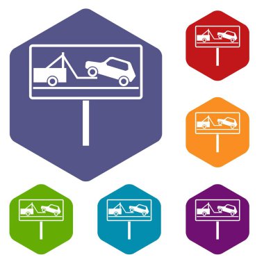 Hiçbir Park işareti Icons set