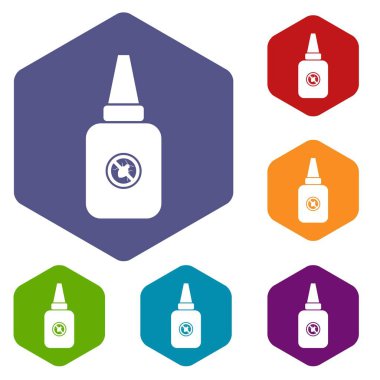 Evde böcek ilacı Icons set