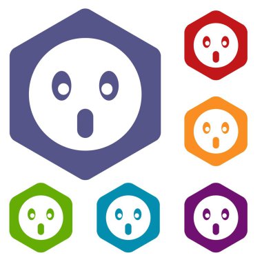 Korkmuş ifade Icons set