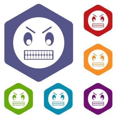 Kızgın Surat Icons set