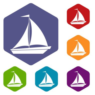 Yelken Icons set ile tekne