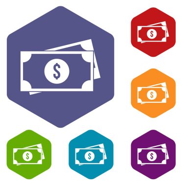 Amerikan Doları Icons set