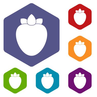 Olgun Trabzon hurması Icons set