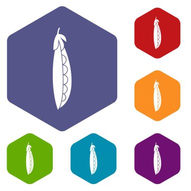 Taze bezelye Icons set