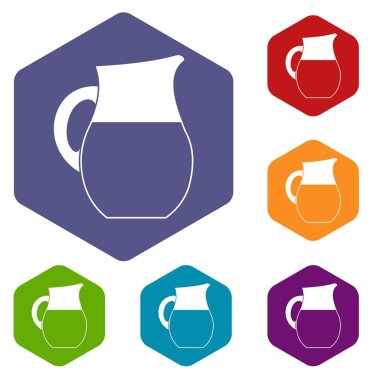 Süt Icons set sürahi