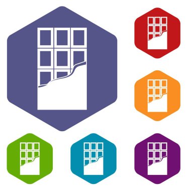 Çikolata bar Icons set