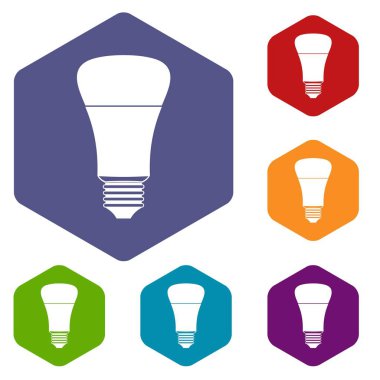 LED ampul Icons set