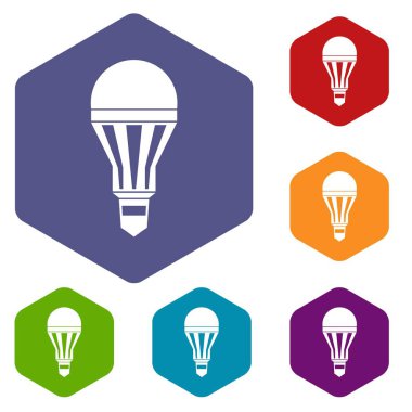 LED ampul Icons set