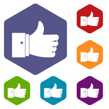 Hareket simgeleri kümesini başparmak