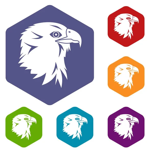 Conjunto de iconos de águila — Vector de stock