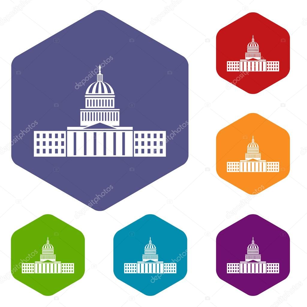 Capitol icons set