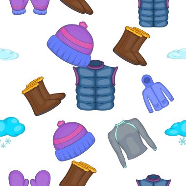 Kış giyim deseni, karikatür tarzı