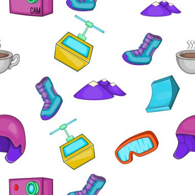 Snowboard desen, karikatür tarzı