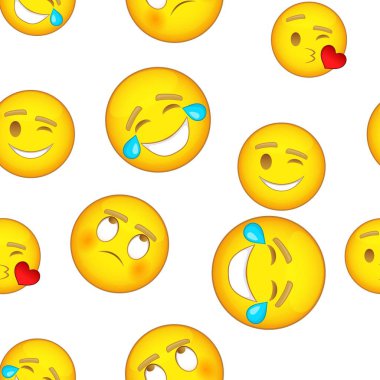 Emoji karakter deseni, karikatür tarzı