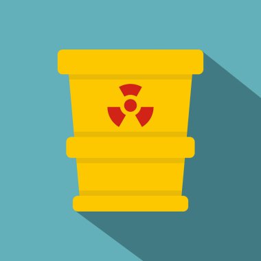 Ttrashcan içeren radyoaktif atık simgesi
