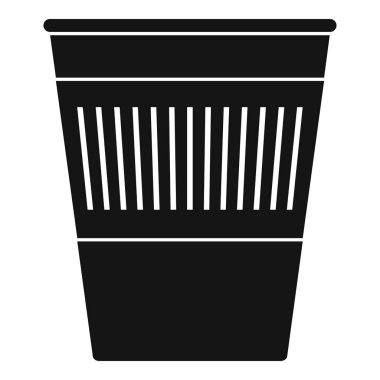 Plastik office atık kutusu simgesi, basit tarzı