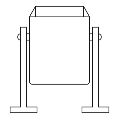 Metal tozu kutusu simgesi, anahat stili
