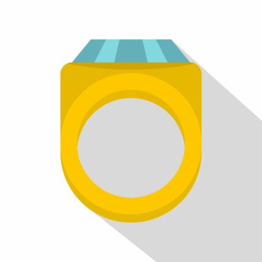 Elmas yüzük simgesi, düz stil