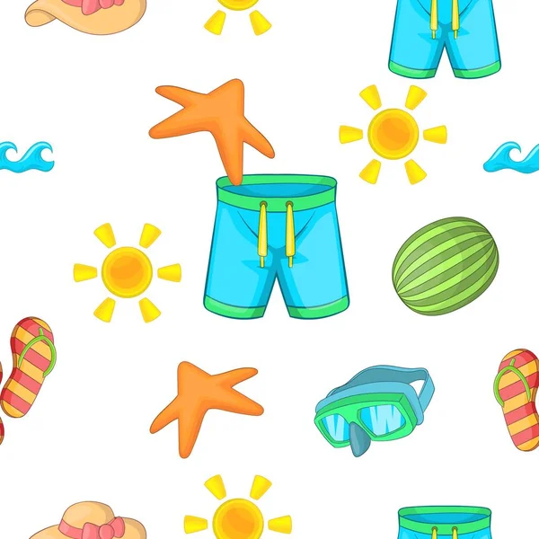 Beach Tatil desen, karikatür tarzı