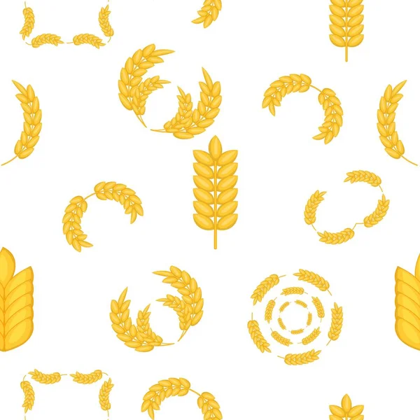 穀物小麦パターン、漫画のスタイルの — ストックベクタ