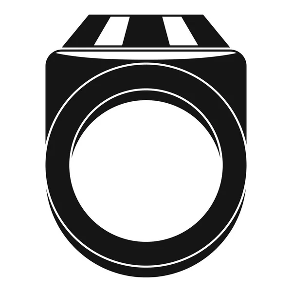 Icono del anillo, estilo simple — Vector de stock