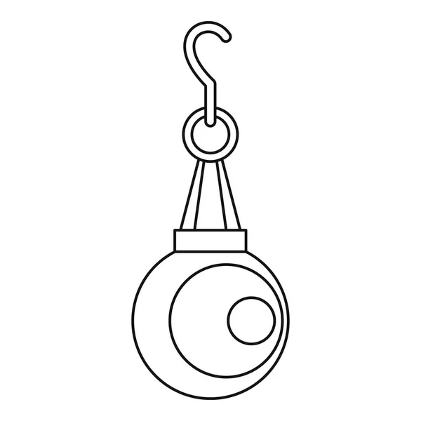 Perle Anhänger Symbol, Umriss Stil — Stockvektor