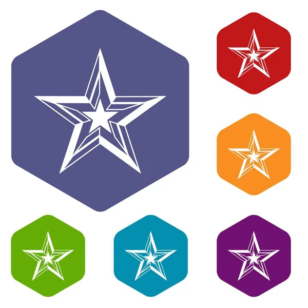 Star ikoner set — Stock vektor
