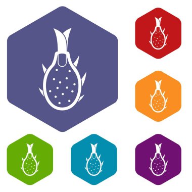 Dragon meyve Icons set