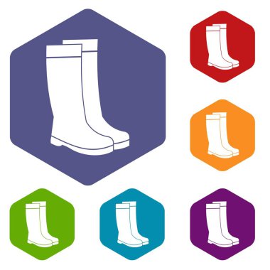 Icons set lastik çizmeler