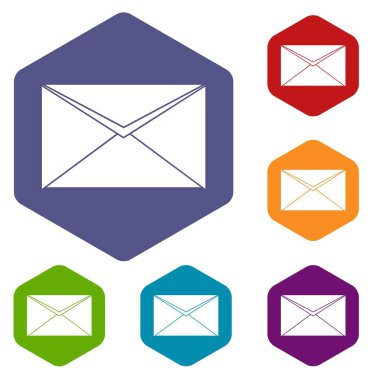 Kapalı zarf Icons set