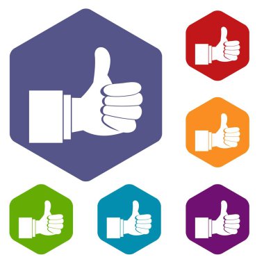 Hareket simgeleri kümesini başparmak