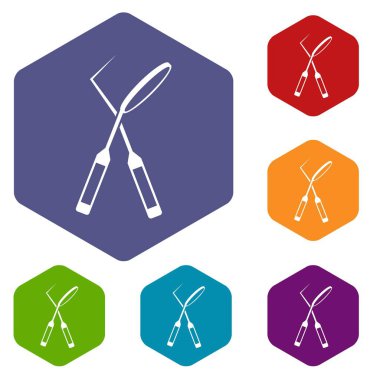 Diş Hekimliği Icons set için diş aygıtlar