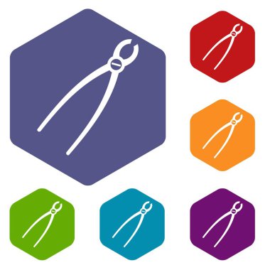 Diş çıkarma aracı Icons set