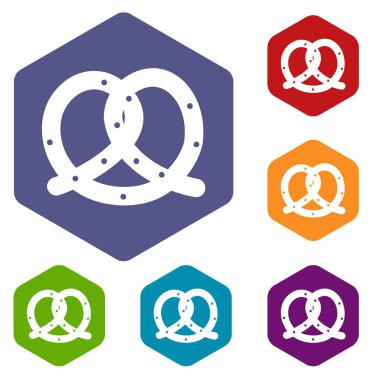 Tuzlu kraker Icons set