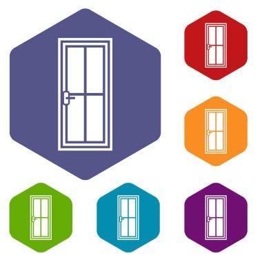 Cam kapı Icons set