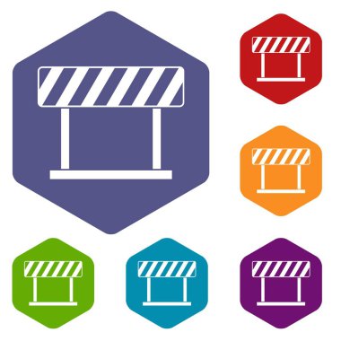 Trafik yasağı işareti Icons set