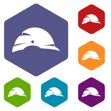 İnşaat kask Icons set