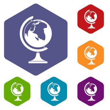 Globe icons set